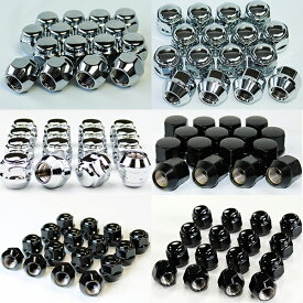 【お買い物マラソン最大28倍】 ショートナット ホイールナット P1.25 P1.5 19HEX 21HEX M12 ロックナット ブラックナット メッキナット 軽自動車 普通車 SUV 予備 ブラックショートナット メッキショートナット ブラックショートロックナット ショートロックナット