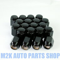 【お買い物マラソン最大30倍】 ブラックナット ホイールナット P1.5 21HEX 袋タイプ 20個 トヨタ ダイハ…