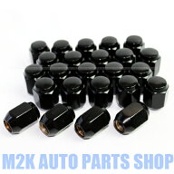 【お買い物マラソン最大30倍】 ホイールナット 24個 ブラック 標準サイズ M12 P1.25 P1.5 19HEX 21HEX