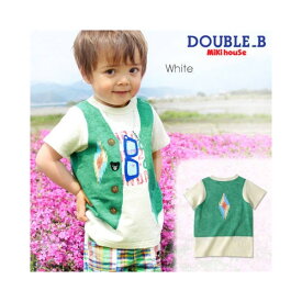 【セール30%OFF】【メール便OK】【DOUBLE B ダブルビー】インディアンベストのだまし絵半袖Tシャツ(80cm・90cm)ミキハウス