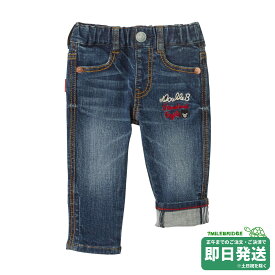 セール30%OFF！ダブルビー チェーン刺繍付き ジーンズ(80cm・90cm)ミキハウス正規販売店●メール便不可