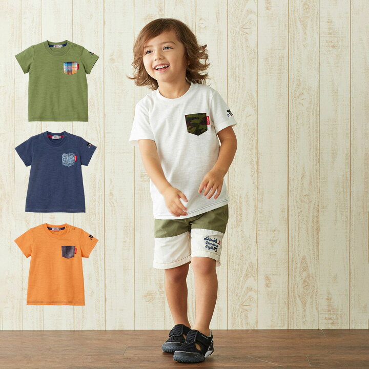 楽天市場】セール30%OFF！ダブルビー 胸ポケット 半袖Tシャツ(70cm 