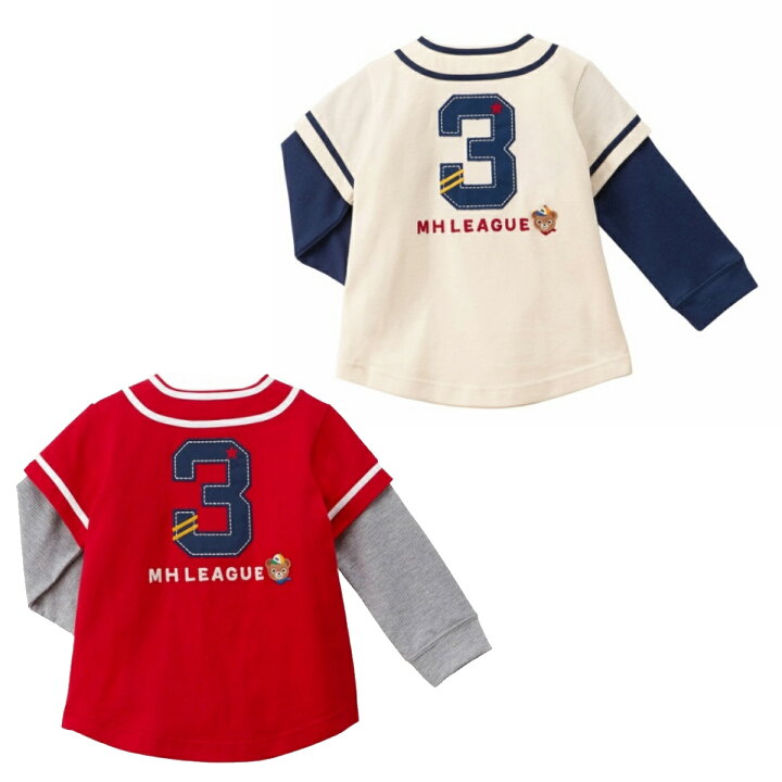楽天市場】セール30%OFF！ミキハウス ユニフォーム風 長袖Tシャツ 