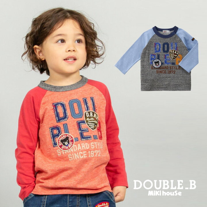 楽天市場】セール30%OFF！ダブルビー ワッペン×ロゴ 長袖Tシャツ(80cm 