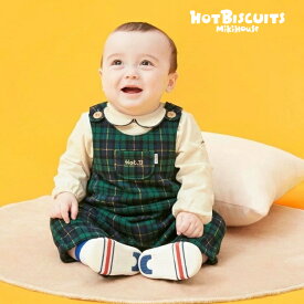 【セール30%OFF】【メール便OK】【HOT BISCUITS ホットビスケッツ】8分丈オーバーオール(70cm・80cm)