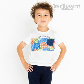 【セール30%OFF】【メール便OK】【HOT BISCUITS ホットビスケッツ】バンダナ柄 半袖Tシャツ(80cm-120cm)【ミキハウス】