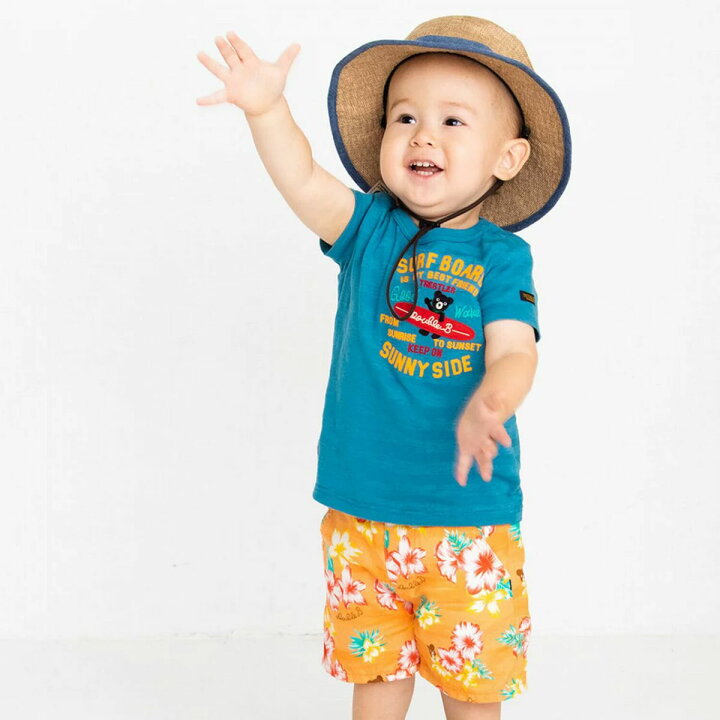 楽天市場】セール30%OFF！ダブルビー ハイビスカス柄 5分丈 ハーフ  