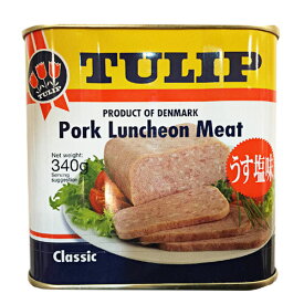 チューリップ ポークランチョンミート 340g　うす塩　/ポーク缶詰