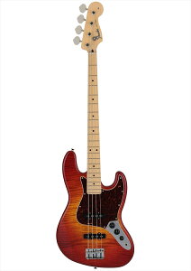 Fender@2024 Collection, Made in Japan Hybrid II Jazz Bass Flame Sunset Orange Transparent