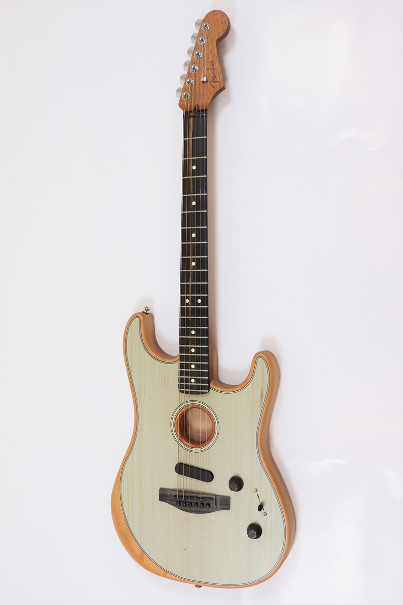 Fender American Acoustasonic チープ Stratocaster 買物 Transparent US204327A Blue Sonic