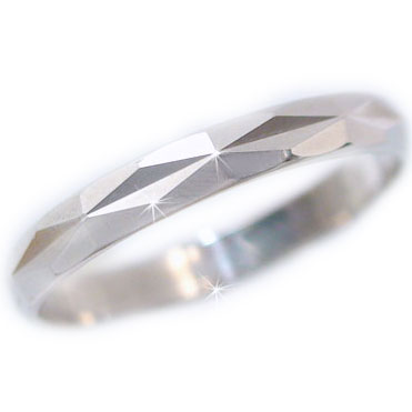 ダイヤカット 指輪 最大56%OFFクーポン ペアリング ピンキーリングに最適 贈り物 プレゼントにおすすめ ピンキーリングにおすすめ 最大42%OFFクーポン ダイヤカット加工 K10wg 送料無料 結婚指輪 ホワイトゴールドk10
