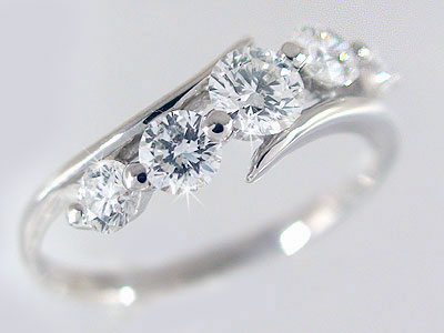 楽天市場】トータル1.0ct ダイヤモンドリング プラチナ950 婚約指輪