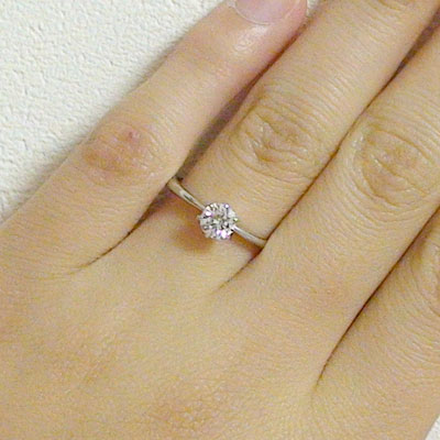 楽天市場】婚約指輪 プラチナ エンゲージリング ダイヤモンド 0.4ct F 