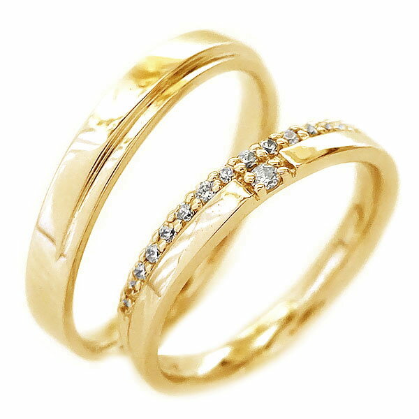 2人の絆を深めるペアリング ピンクゴールドk10 ダイヤモンド ピンクゴールド K10 ペアリング 売れ筋アイテムラン 結婚指輪 マリッジリング サイズ交換ＯＫ K10pg 送料無料 ペア2本セット ダイヤ
