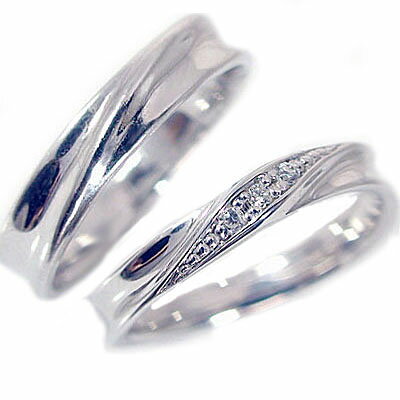 シルバー 結婚指輪 マリッジリング ペアリング 2本セット 天然ダイヤモンド使用 保証 贈り物プレゼントとしてオススメ ダイヤモンド ダイヤ SV925 0.04ct 指輪 おすすめ ペア2本セット メンズ レディース