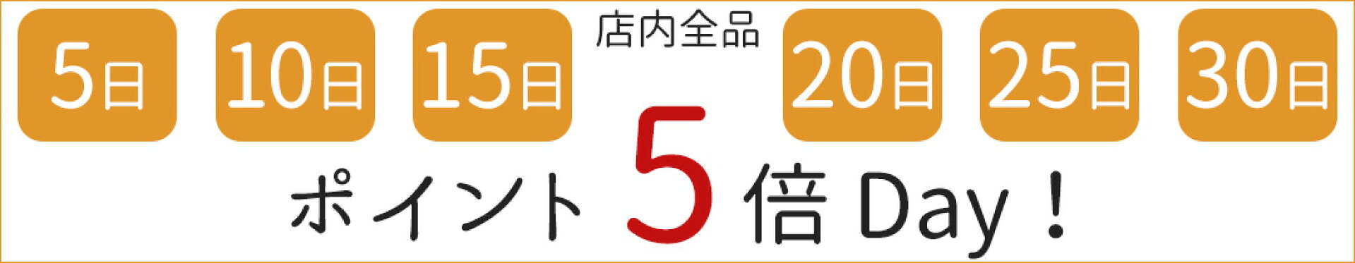 ポイント5倍デー