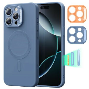 ESR iPhone 16 Pro Max ��p�P�[�X MagSafe�t�� ��phone16promax �P�[�X �}�O�l�b�g�[�d�Ή� �Ȃ߂炩�E�X�����ȃV���R���� �ϏՌ� �t���X�N���[������уJ�����ی� ���h�~ �\�t�g�}�C�N���t�@�C�o