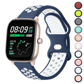 (Vancle) 20mm バンド for Amazfit GTS4 Mini ベルト/Amazfit GTS 4 交換用バンド/Amazfit Bip 3 / Amazfit GTS 3 / Amazfit GTS 2e, Bip U Pro/Bip 3 Pro バンド 交換ベルト 新しいシリコン製ハンド 柔らかい 調節可能 (ネイ