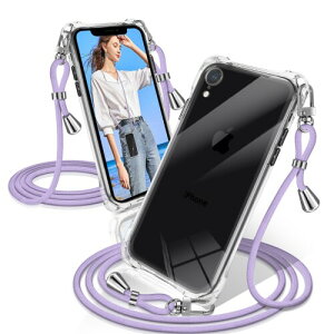 XIOYATY �p�� iPhone XR �P�[�X �N���A �V�����_�[ �ϏՌ� �X�}�z�P�[�X �A�C�t�H��XR �J�o�[ ���� �D��X�g���b�v�t�� ������ ��|�� �R�t�� ��|�� �΂߂��� �N���X�{�f�B ���ړI�L�����[ �t