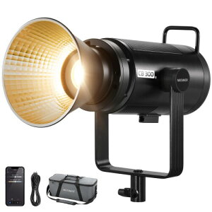NEEWER CB300B 320W �B�e�p���C�g LED�r�f�I���C�g 2700K-6500K��F �����\ 2.4G��APP���� COB���C�g �X�^�W�I�A���Ɩ� �����F(CRI97+) 12�Ɩ����� �������C�g �S������ Bowens�}�E���g �ʐ^�B�e/�r�f