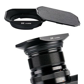 JJC メタル 正方形 レンズフード + フードキャップ Fujifilm Fujinon XF 50mm F2 R WR レンズ 用 X-T4 X-T200 X-Pro3 X-A7 X-Pro2 X-T3 X-T2 X-T1 X-T30 X-T20 X-T10 に対応 黒い