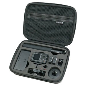 SUREWO�\�ʖh��DJI Osmo Action 5 Pro�L�����[�o�b�O�ADJI OsmoAction 5 Pro/4/3�T���Z�b�g�A�N�Z�T���ƌ݊����̂��闷�s�L�����[�o�b�O