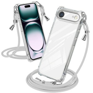 XIOYATY iPhone Air �p�� �P�[�X �N���A �V�����_�[ �ϏՌ� �A�C�t�H��Air �J�o�[ �X�g���b�v ���� �X�}�z�P�[�X ������ ��|�� �R�t�� ��|�� �΂߂��� ���߉\�ȃV�����_�[ TPU�X�}�z (�O���[