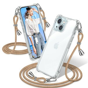 XIOYATY �p�� iPhone 15 Plus �P�[�X �N���A �V�����_�[ �A�C�t�H��15 Plus �J�o�[ �ϏՌ� �X�}�z�P�[�X ���� �D��X�g���b�v�t�� ������ ��|�� �R�t�� ��|�� �΂߂��� �N���X�{�f�B ���ړI�L��