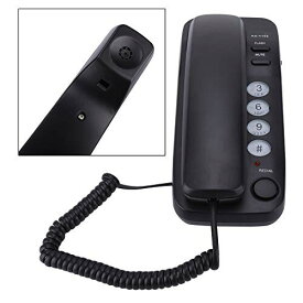 ラストナンバーリダイヤル機能付きのコンパクト、有線電話、発信者ID表示付きのRJ45インターフェイスID電話はホテルでは利用できません(black)