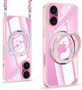 iPhone 16 p P[X NA V_[ MagSafeΉ O 360°]X^h CX[dΉ phone16 Jo[ ϏՌ  ΂݂Ȃ ACtH16 X}zP[X | | ΂ߊ|