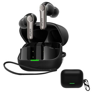 JIAYJP For EarFun Air Pro 4+ �p �P�[�X �J�o�[�y�� ���^ ����~�� ���[�J�o�[ �S�ʕی� �[�d�֗� EarFun Air Pro 4+ �ی�P�[�X (�u���b�N)
