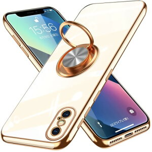 iPhone Xs Max �p�P�[�X �����O�t�� ���b�L���H �N���A TPU �ϏՌ� �����قǂ̎�G�� �ԍڃz���_�[�Ή� �y�� ���^ �����Y�ی� �}�b�g�� �l�C �����h�~ �A�C�t�H�� Xs Max �p �X�}�z�P�[�X �� MD-6