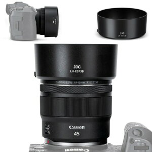 JJC ES-73B �t�� �����Y�t�[�h Canon RF 45mm F1.2 STM �����Y�p Canon ES-73B �݊� �U67mm�ی�t�B���^�[�ƃ����Y�L���b�v �����\