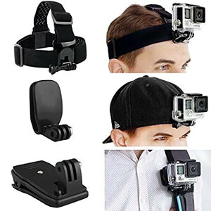 CamKix �w�b�h&�o�b�N�p�b�N�}�E���g�o���h�� GoPro Hero 5, Black, Session, Hero 4, Session, Black, Silver, Hero+ LCD, 3+, 3, 2, 1�p - �w�b�h�X�g���b�v�}�E���g/�n�b�g�E�N�C�b�N�E�N���b�v�}�E���g�t��