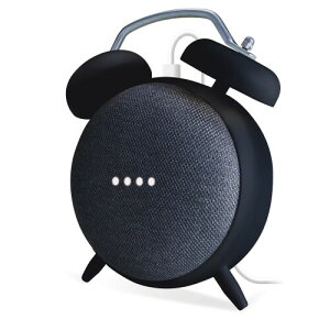 �G���R�� Google Home Mini �p ClockStand �N���b�N �X�^���h �u���b�N AIS-GHMCLBK