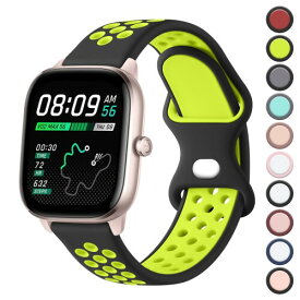 (Vancle) 20mm バンド for Amazfit GTS4 Mini ベルト/Amazfit GTS 4 交換用バンド/Amazfit Bip 3 / Amazfit GTS 3 / Amazfit GTS 2e, Bip U Pro/Bip 3 Pro バンド 交換ベルト 新しいシリコン製ハンド 柔らかい 調節可能 (ブラ