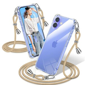 XIOYATY �p�� iPhone 16 Plus �P�[�X �N���A �V�����_�[ �ϏՌ� �X�}�z�P�[�X �A�C�t�H��16 Plus �J�o�[ ���� �D��X�g���b�v�t�� ������ ��|�� �R�t�� ��|�� �΂߂��� �N���X�{�f�B ���ړI�L��