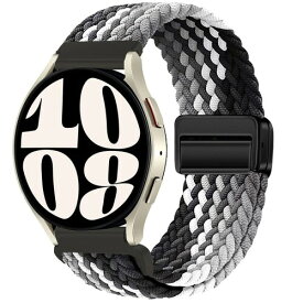 磁気編組 コンパチブル Samsung Galaxy Watch 6/6 Classic/5/5 pro/4/4 Classic/3 41mm/Active 2/Active for Amazfit gtr 42mm/gtr mini/gts4 mini for Huawei watch GT/2/2e/pro 42mm に対応交換バンド、マグネット ナイロン 20mm バン