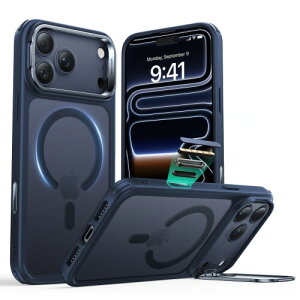 ESR iPhone 17 Pro �P�[�X MagSafe�Ή� 3�{�ČRMIL�K�i �J�����R���g���[���J�o�[ �B��X�^���h �����\ ���C�����X�[�d �G�A�K�[�h�R�[�i�[ �ϏՌ� ���h�~ �y�� �}�O�l�b�g�X�}�z�P�[�X ����