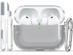 RFUNGUANGO Airpods Pro ��3���� �ی�P�[�X �\�t�gTPU ���� �N���[�j���O�L�b�g�t�� �L�[�`�F�[���t�� AirpodsPro3 �ی�P�[�X�ɍœK �j�����p�u���b�N