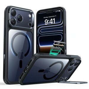 ESR iPhone 17 Pro �P�[�X MagSafe�Ή� 3�{�ČRMIL�K�i �J�����R���g���[���J�o�[ �B��X�^���h �����\ ���C�����X�[�d �G�A�K�[�h�R�[�i�[ �ϏՌ� ���h�~ �y�� �}�O�l�b�g�X�}�z�P�[�X ����