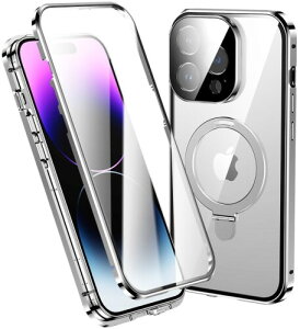 iPhone 15 Pro p P[X MagSafeΉ CX[dΉ SʃJo[ Ot X^h@\ ̌^Yی bN ʃP[X}Olbg KX ACtH15pro Jo[ NA