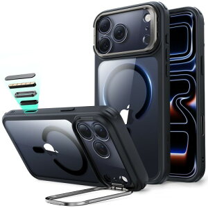 ESR iPhone 17 Pro Max �P�[�X MagSafe�Ή� 3�{�ČRMIL�K�i �J�����{�^���t�� �B���X�^���h �����\ ���C�����X�[�d �G�A�K�[�h�R�[�i�[ �ϏՌ� ���h�~ �y�� �}�O�l�b�g ���ϋv�� Qi2.2�Ή� �ő�25W