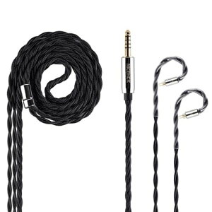 NICEHCK BlackDawn CzP[u 4c5N_fOCC⃁bL 0.78mm 2Pin 4.4mm vO PPŐD RlN^ p E hifiP[u AbvO[hP[u 1.2m DIY (4.4mm 0.78 2Pin