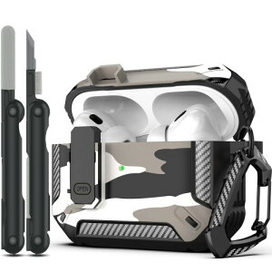 RFUNGUANGO AirPods Pro �� 2 ����ی�P�[�X �N���[�j���O�L�b�g�t���A���b�N�t���~���^���[�n�[�h�P�[�X�ی�A�[�}�[�AAirPod Gen 2 �[�d�P�[�X (2023/2022/2019�A�� 2 ����/�� 1 ����) �p�A�����