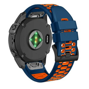 (RosMank) 22mm QuickFit �o���h Garmin Fenix 8 Fenix E 47mm//7 Pro/7/6 Pro/6 �Ή��A�\�t�g 2�F �V���R�� �����p�X�g���b�v �K�[�~�� Epix/Approach S70 47mm/MARQ/Instinct 2/Forerunner 965/Descent G1 (�u���[�I�����W)