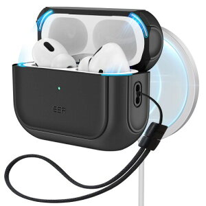 ESR AirPods Pro2 P[X AirPods Pro 2/1 (2023/2022/2019) MagSafe Ή(USB-C/LightningP[uΉ) ϏՌ nCubhی GA[|bYv 2 pJo[ ubN Orbit Hybrid