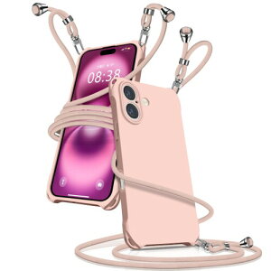 Muciyazi �p�� iPhone16 Plus �P�[�X �V�����_�[ �V���R�� �A�C�t�H��16Plus �J�o�[ �ϏՌ� ���|�� �΂߂��� ��|���P�[�X �R�t�� ���������\ ���O���\ ���t���h�~ �}�b�g���� �w��h�~(�s