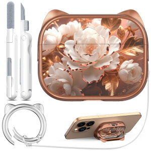RFUNGUANGO AirPods Pro��2����ی�P�[�X�ƌ݊���������A�g�ѓd�b�z���_�[�@�\�t���A���܂��܂ȐF����I���\�AAirPods Pro 2�P�[�X�ɓK���Ă��܂��A���[�Y�S�[���h+���O