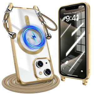 iPhone 15 �p �P�[�X �N���A �V�����_�[ �ϏՌ� �A�C�t�H�� 15 �p �P�[�X Magnetic�Ή� �X�g���b�v�z�[���t�� ���|�� �R�t�� TPU �΂߂��� ��|���P�[�X ���������\ ���O���\ �����h�~ ��